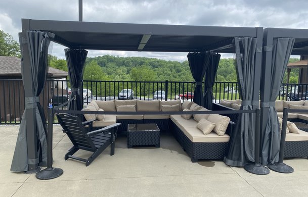 New private poolside cabanas at Adventure Bound Eagles Peak