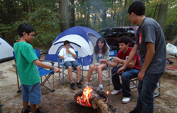 Tent campsite with electric at Beaver Trails