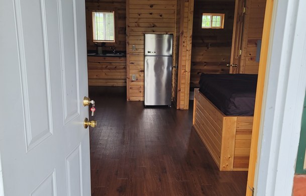 accessible family cabin interior entry view at Adventure Bound Beaver Trails